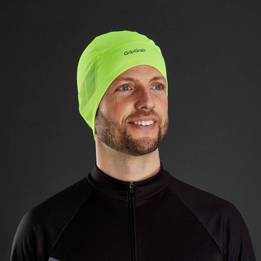GripGrab Windproof Hi Viz Skull Cap