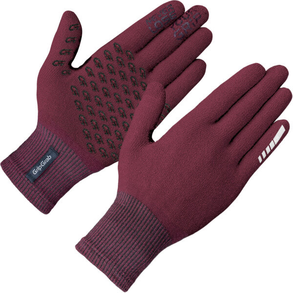 gripgrab merino handschuhe GripGrab Primavera Merino Knit Gloves - Dark Red - Cycling and Sports Clothing