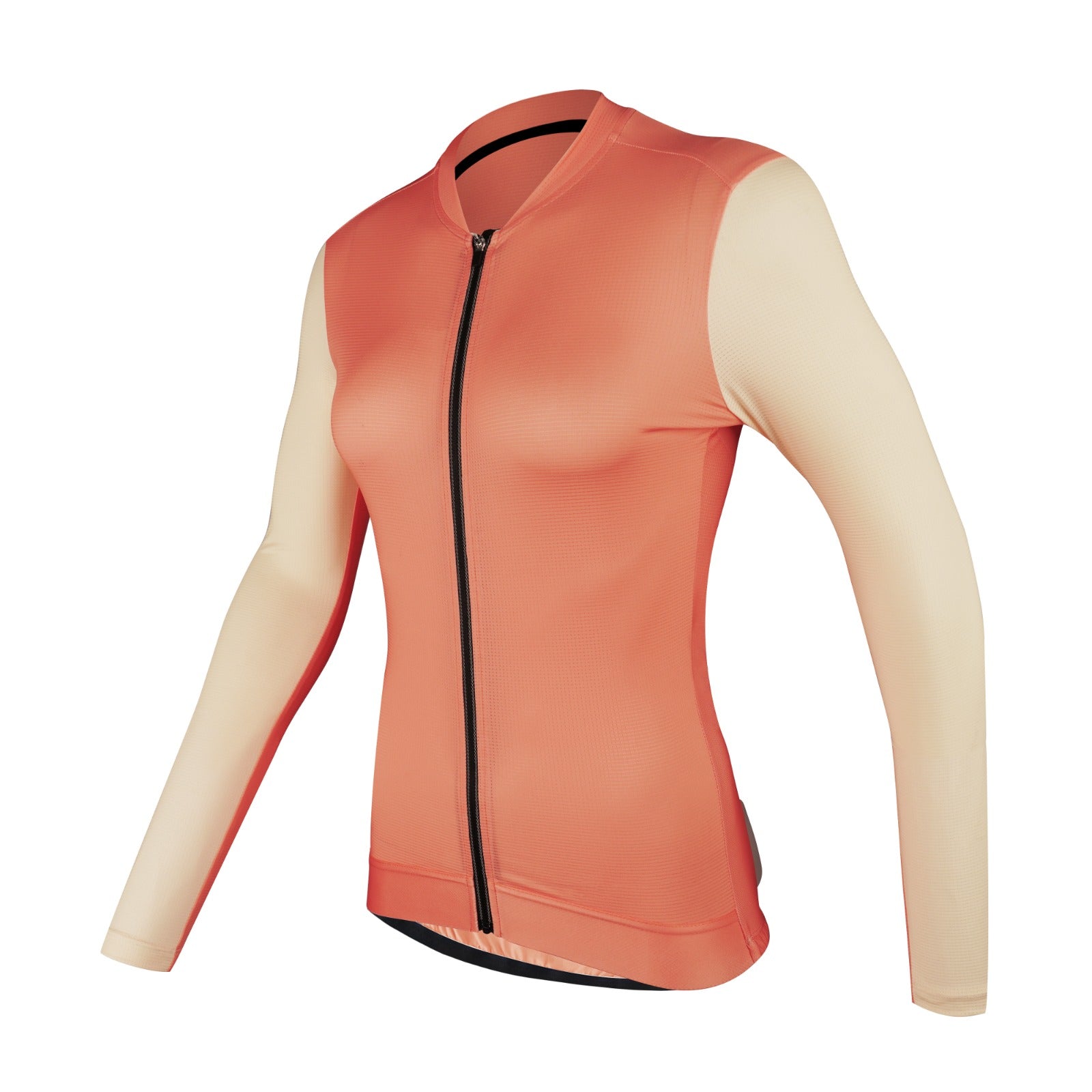 Le Knicks Women's Long Sleeve Summer Jersey Peach/Vanilla