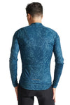 Pearl Izumi Men's Attack Long Sleeve Summer Jersey - Ocean Blue Hatch Palm