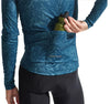 Pearl Izumi Men's Attack Long Sleeve Summer Jersey - Ocean Blue Hatch Palm