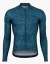 Pearl Izumi Men's Attack Long Sleeve Summer Jersey - Ocean Blue Hatch Palm