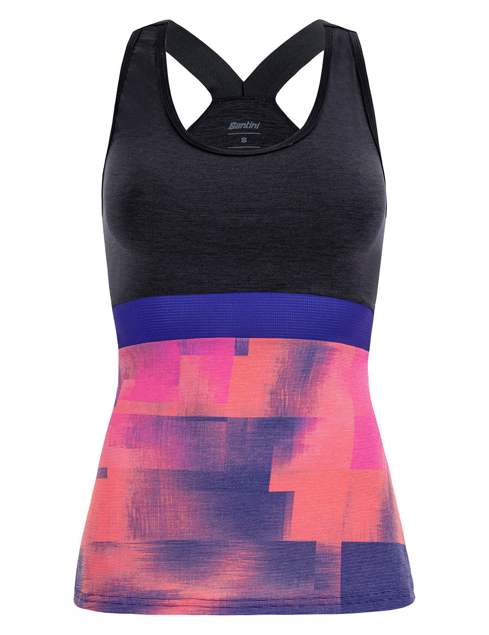 Santini Forza Indoor Training Singlet - Pink / Orange / Purple
