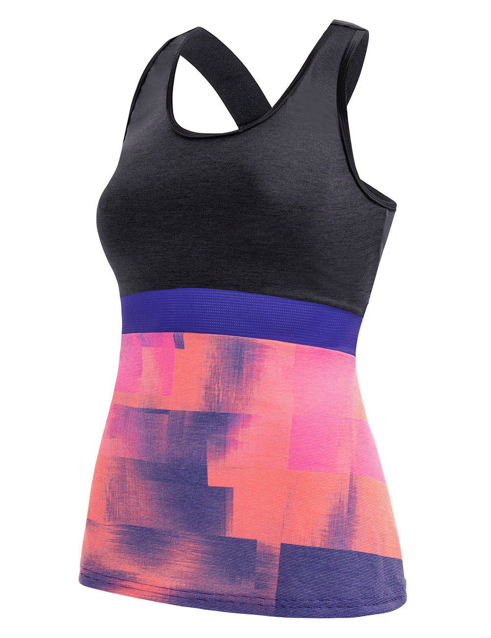 Santini Forza Indoor Training Singlet - Pink / Orange / Purple