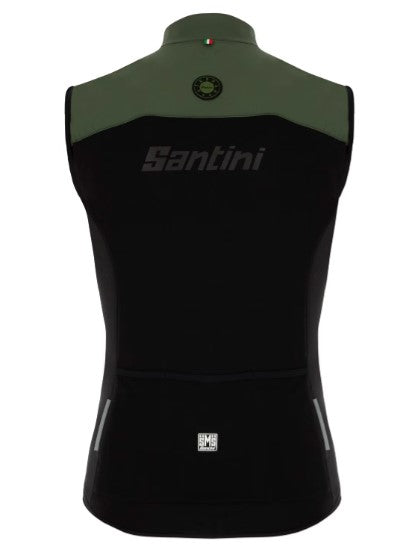 Santini Gravel Trail Wind Vest - Military Green