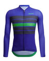 Santini Men's Eco Sleek Bengal Long Sleeve Summer Jersey - Blue