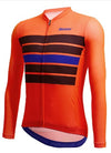 Santini Men's Eco Sleek Bengal Summer Long Sleeve Jersey - Orange
