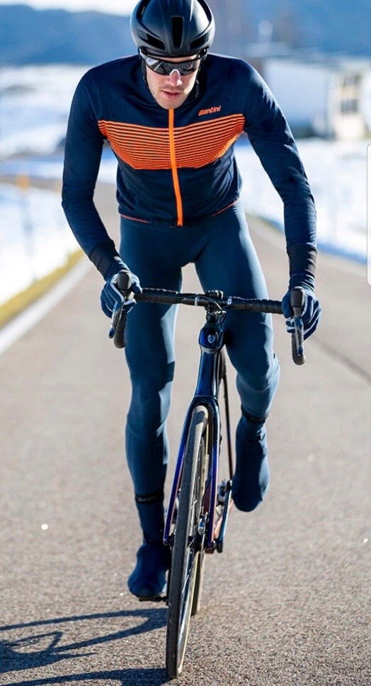 Santini LAVA Bib Tights Navy Blue - Cycling and Sports Clothing