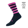 Sub4 Brevett Merino Cycling Socks - Pink/Black