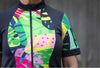 Women's Summer Jerseys - Dink Design Women's Short Sleeve Cycling Jersey - Tropical/navy